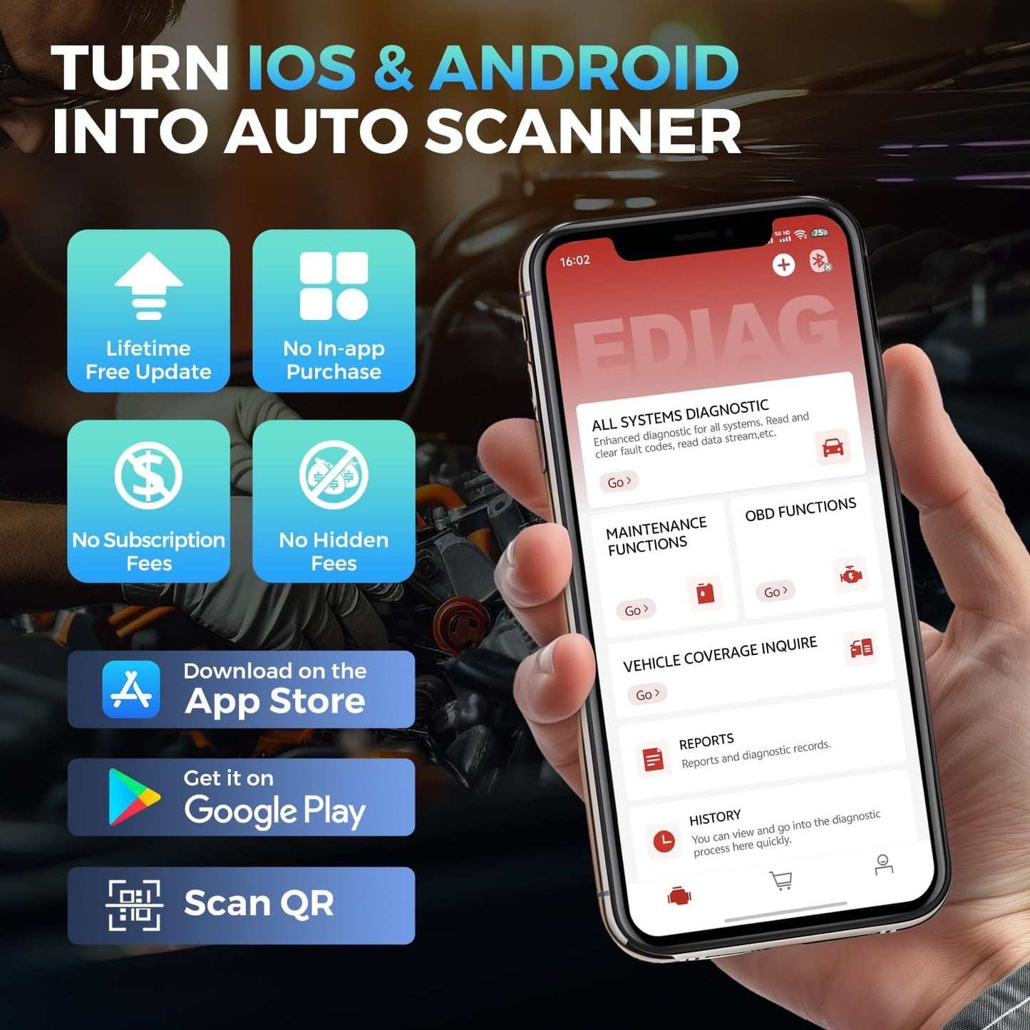 OBD2 Scanner All System Car Diagnostic Tool