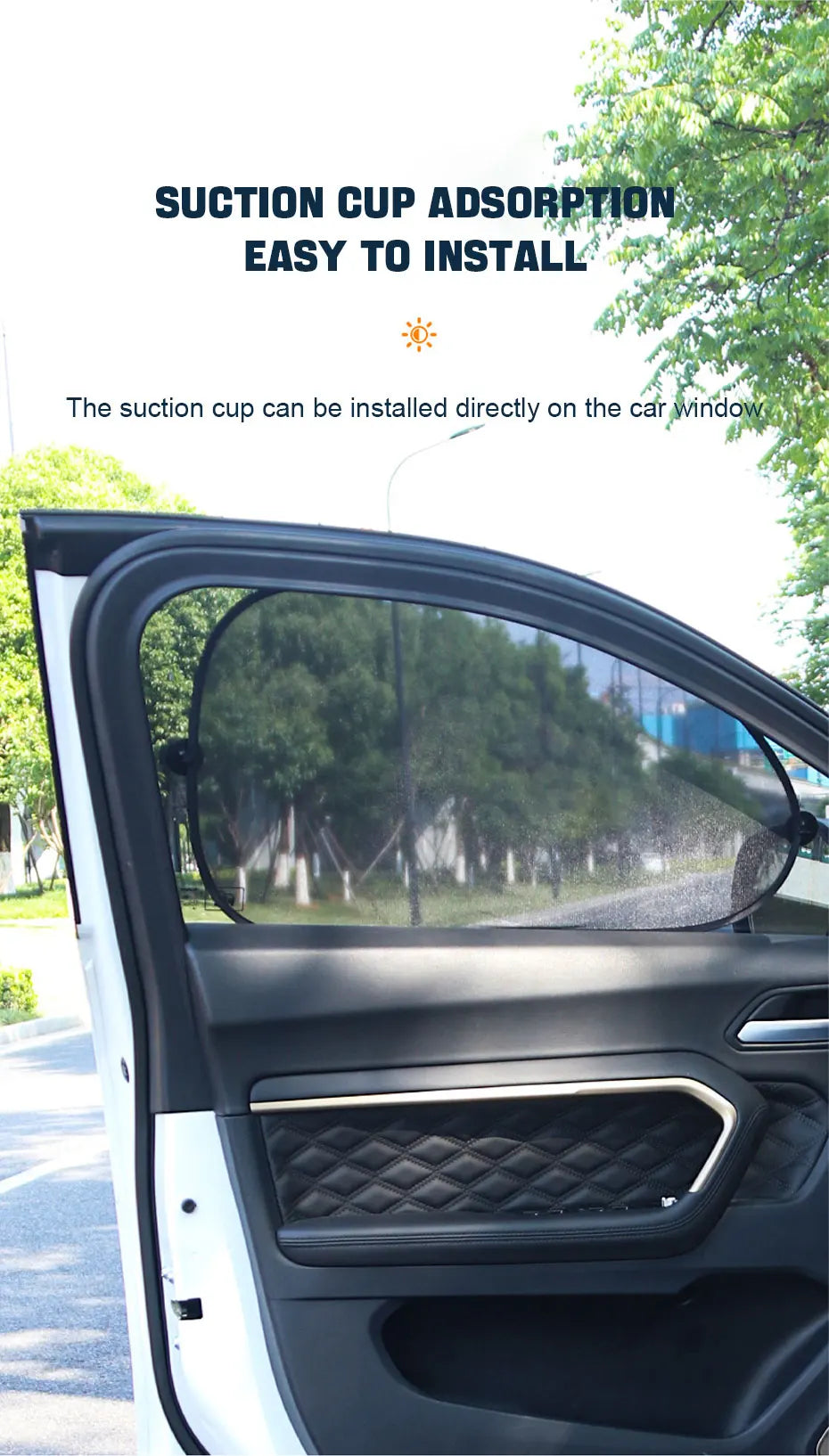 Universal Car Window UV Blocking Sunshade 2PC Set. Front or Rear