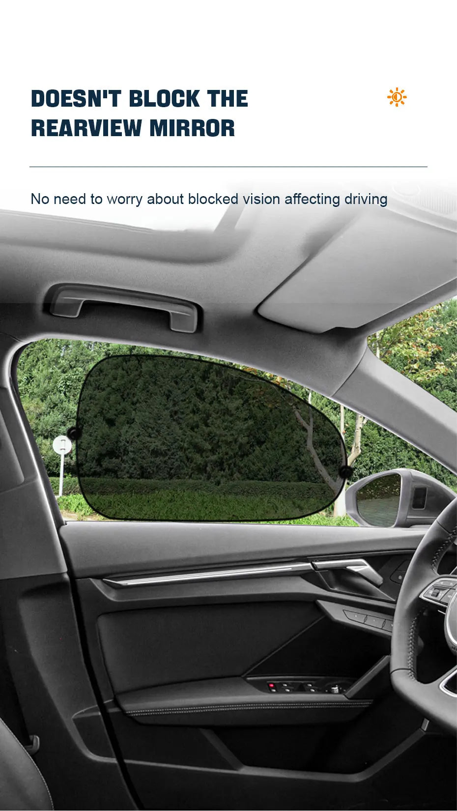 Universal Car Window UV Blocking Sunshade 2PC Set. Front or Rear