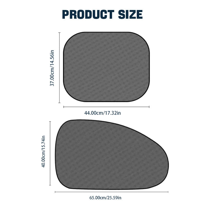 Universal Car Window UV Blocking Sunshade 2PC Set. Front or Rear